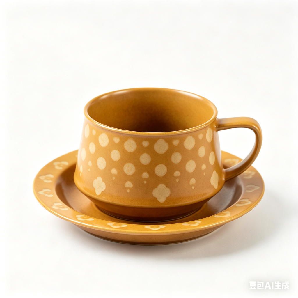 Honey Dot Ceramic Cup & Saucer Set