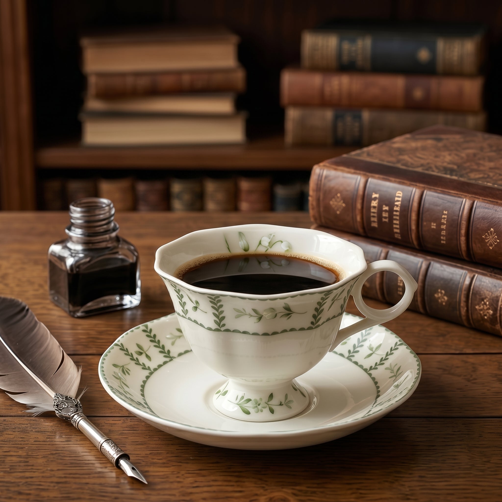 Lily of the Valley Porcelain Teacup and Saucer Set